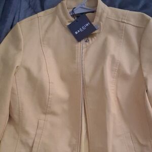 Baccini Tan Off-the-Shoulder Sweater